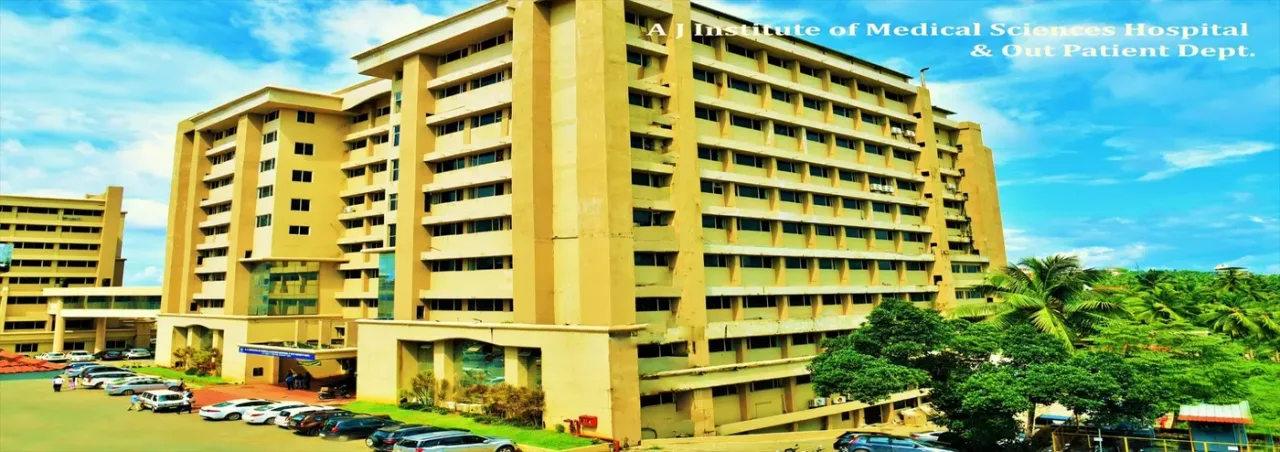 A J Institute of Medical Sciences Hospital and Out Patient Department tower, Mangalore