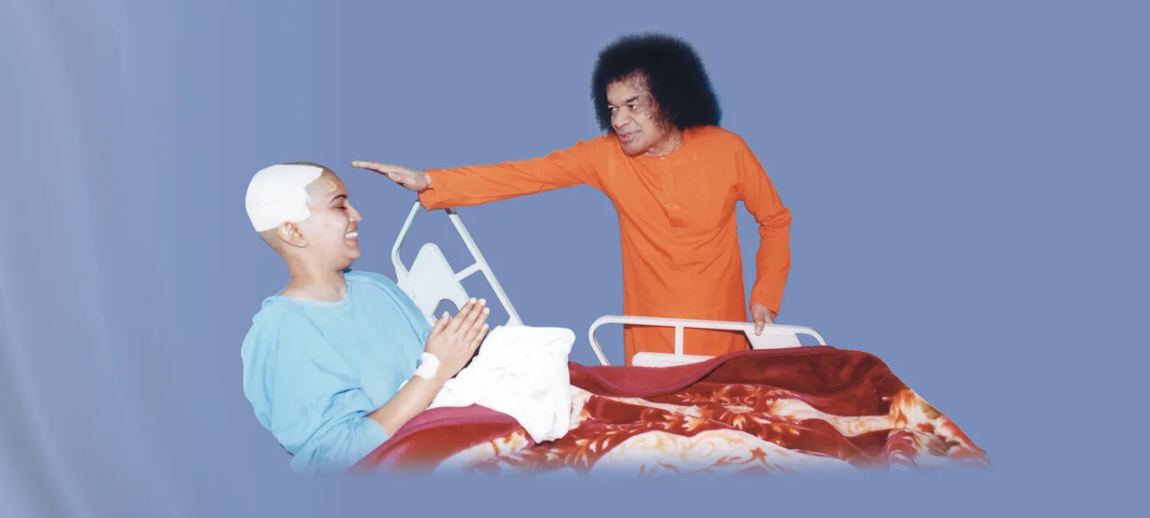 Bhagawan blessing Neurosurgery patient — Sri Sathya Sai Institute of Higher Medical Sciences College of Nursing