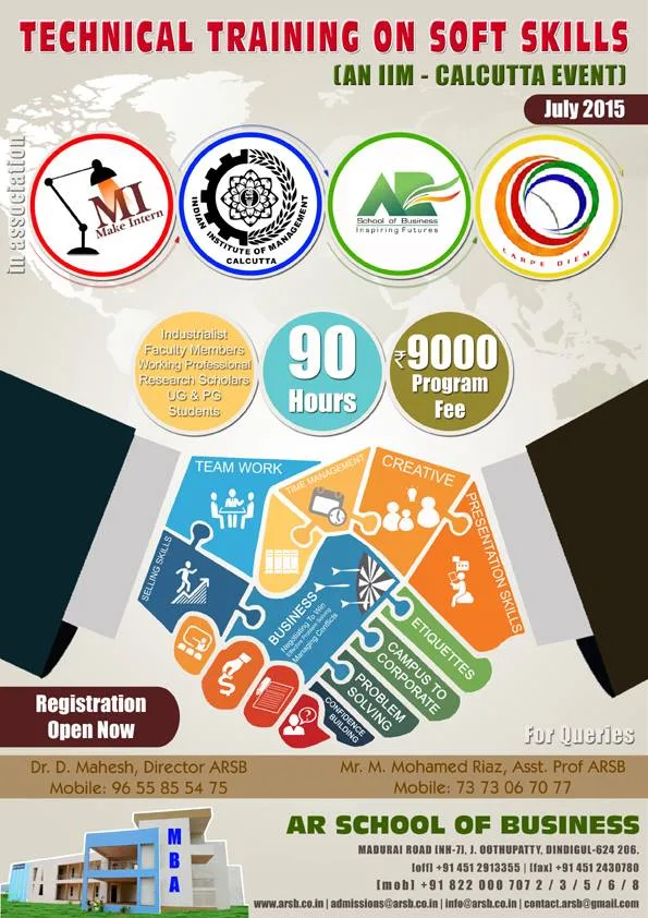ARSB IIMC Soft Skill Training 2015 — AR School of Business
