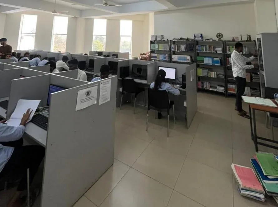 Cauvery College of Pharmacy — Library Computer Facility Image Embedded In The Library Section
