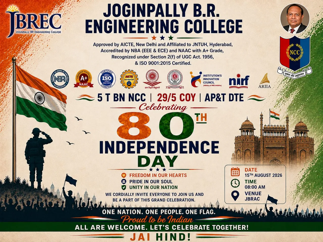 80th Independence Day Celebration - 15.08.2026