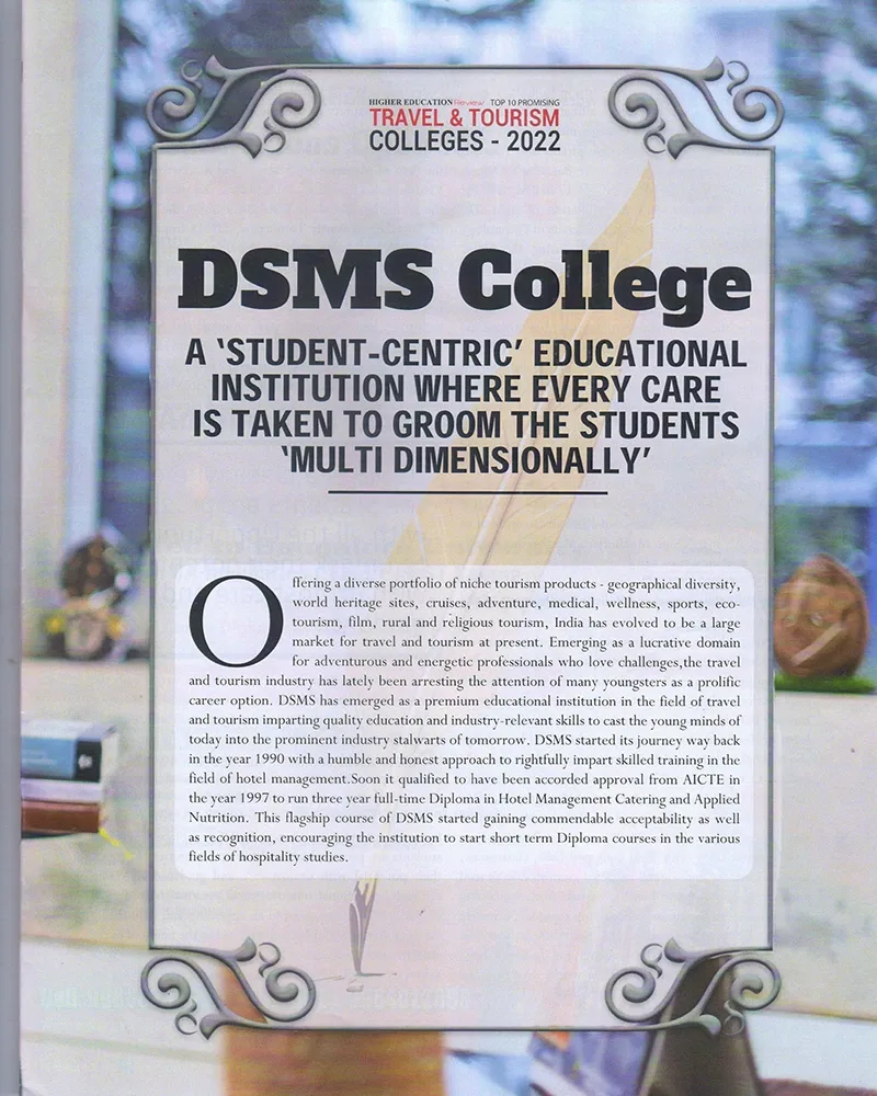 DSMS Durgapur Image — DSMS College of Tourism and Management