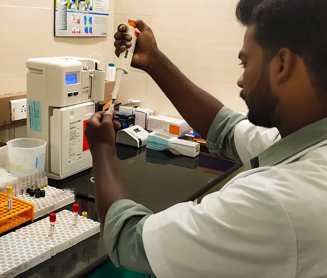 Microbiology lab facility at Arunai Medical College and Hospital