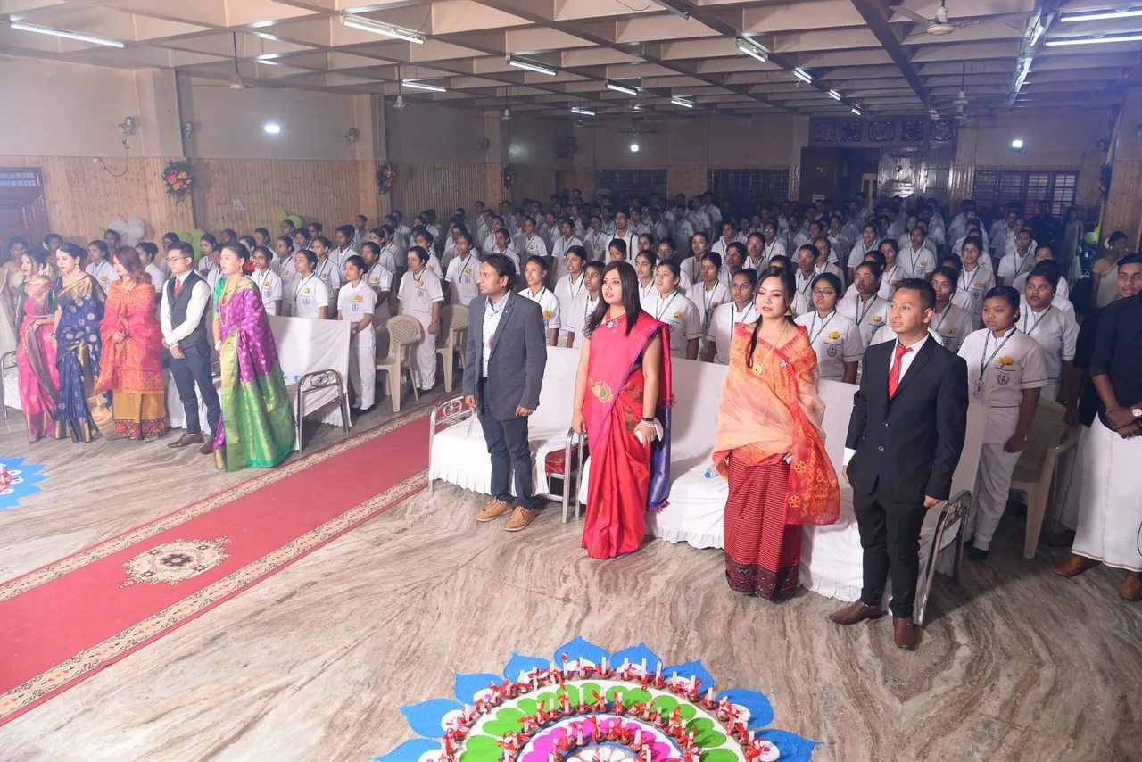 Anupama School of Nursing — Gallery Image From Lamp Lighting Cultural Event Showing Stage Backdrop