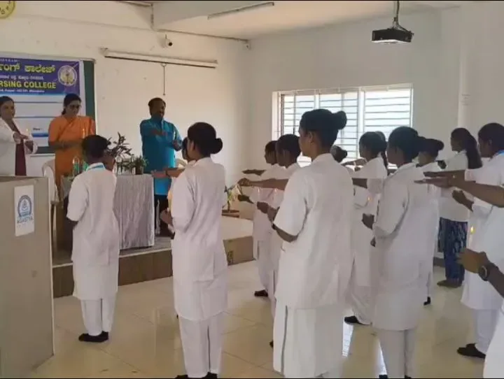 Nursing students and staff gathered for International Nurses Day — Agastya College of Nursing