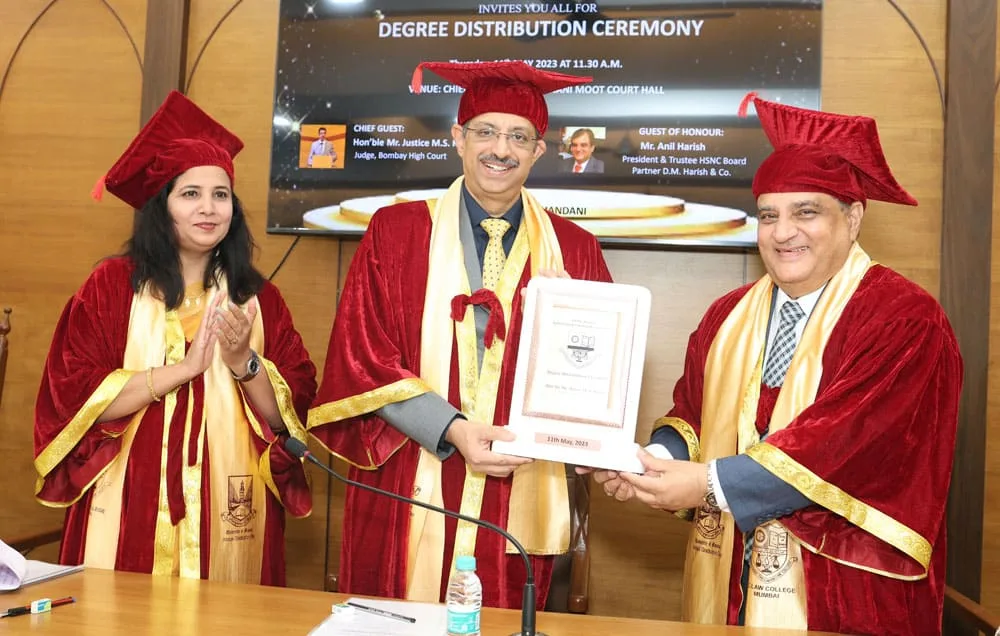 Degree Distribution — Kishinchand Chellaram Law College