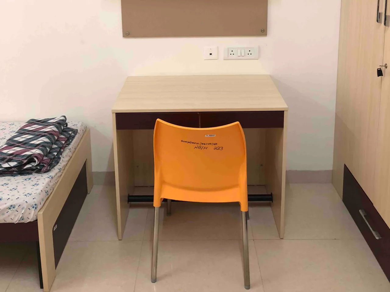 Study Table - Hostel Room Facilities - SIBM Hyderabad — Symbiosis Institute of Business Management, Hyderabad