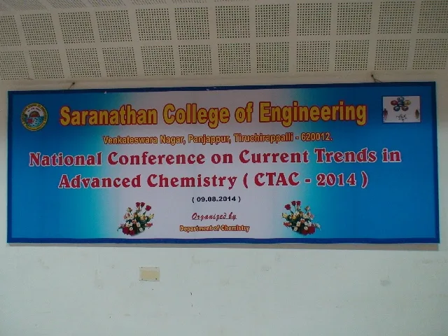 National Conference on Current Trends in Adv. Chemistry — Saranathan College of Engineering