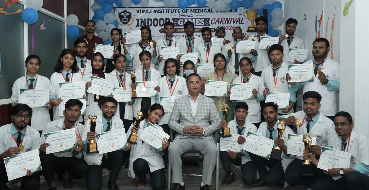 With our students at the Agamkuan campus, Patna. — Viraj Institute of Medical Science