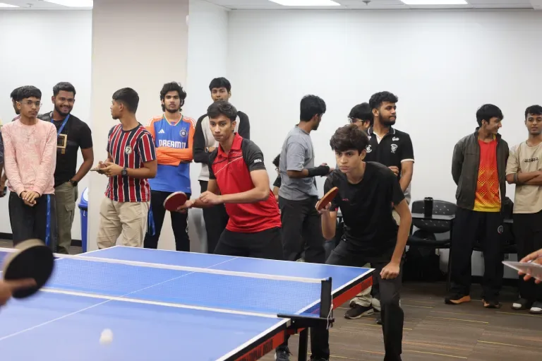 Table Tennis Match at Junoon 2025 — International Institute of Sports & Management