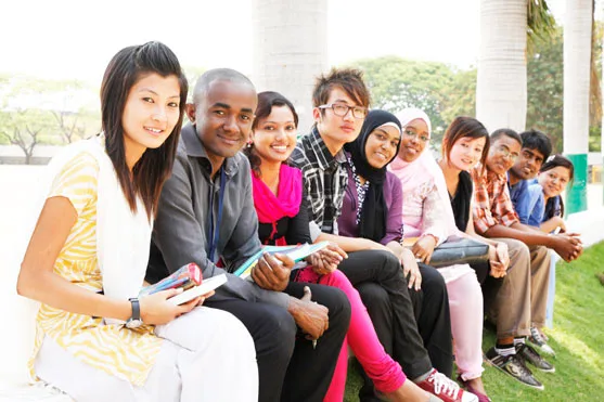Alpha Arts and Science chennai students in the college campus