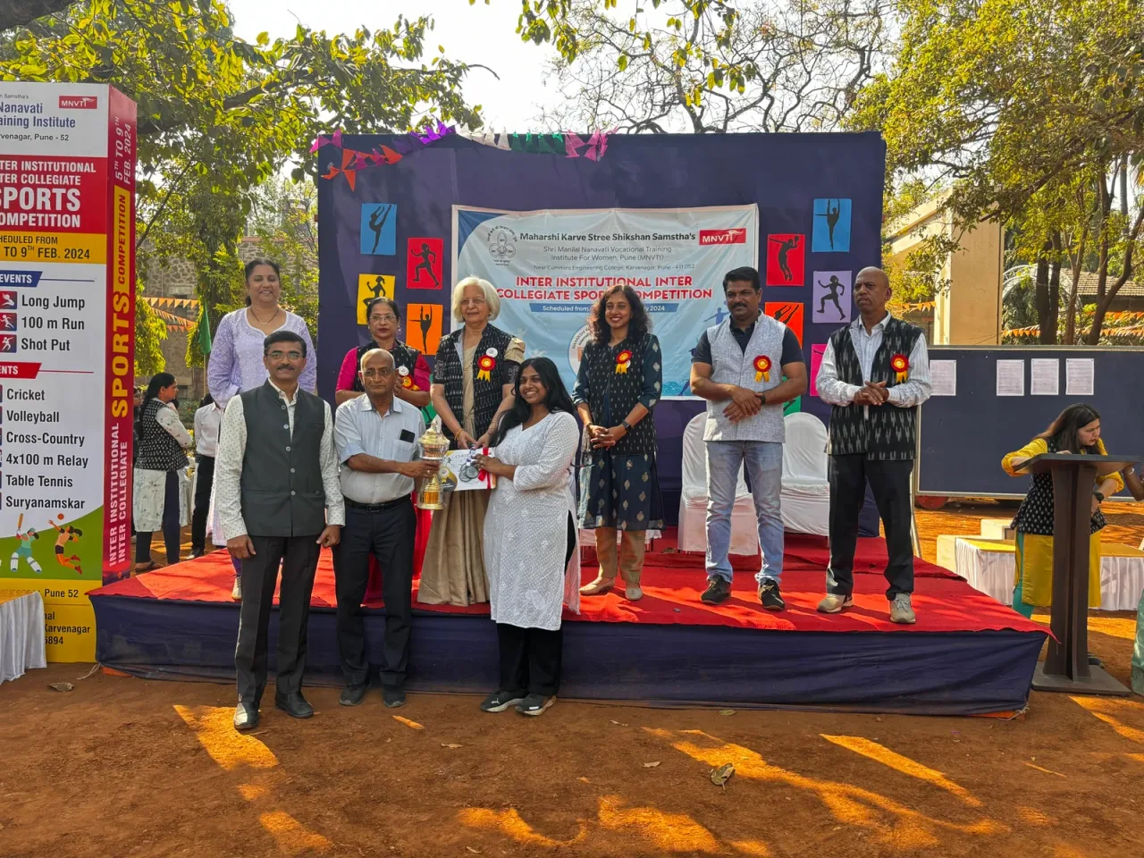 Team BNCA, grabbing first runner-up position in Basketball, Table tennis and Cricket. — Dr. Bhanuben Nanavati College of Architecture for Women
