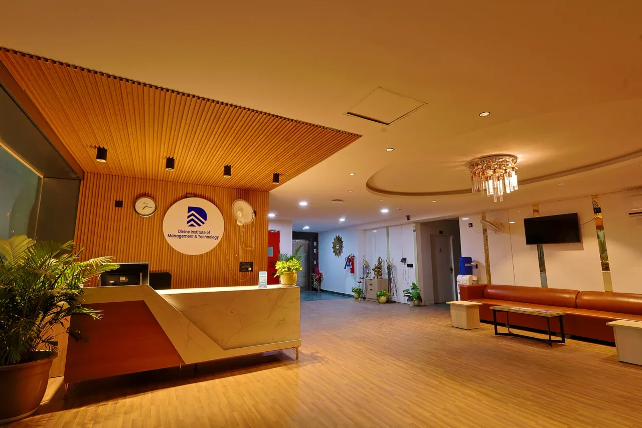 A contemporary library and digital learning space planned at DIMTECH — Divine Institute of Management and Technology
