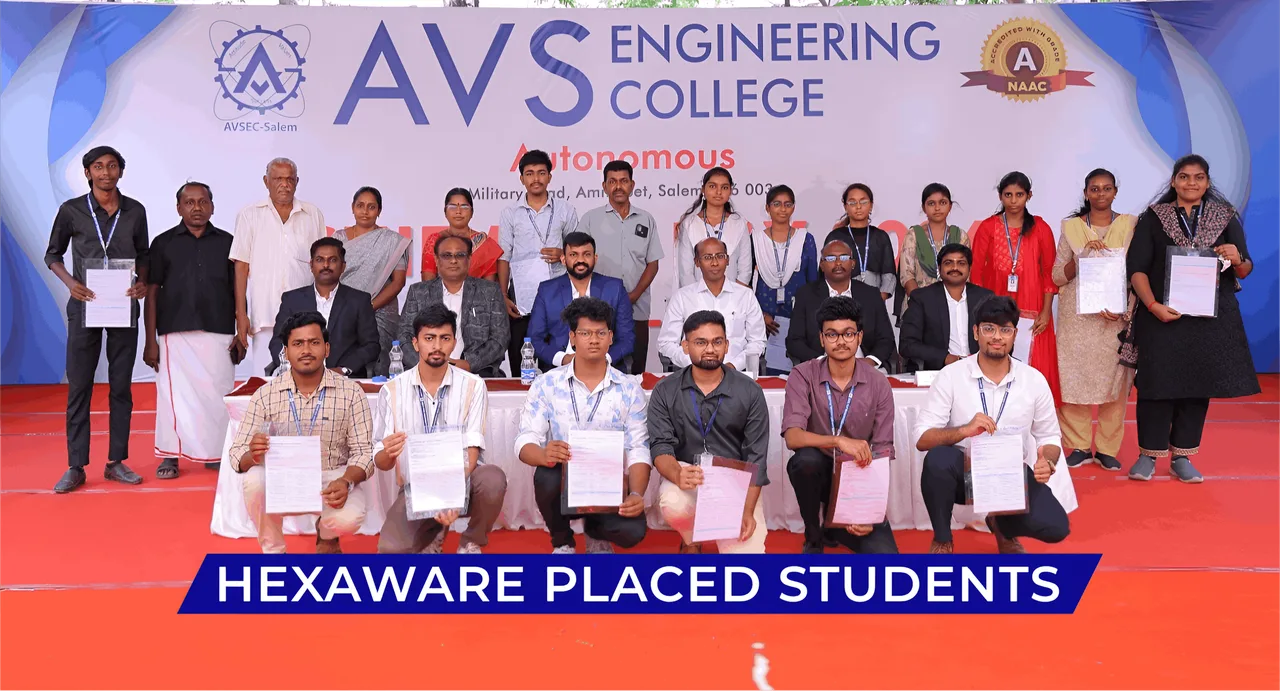 Hexaware placed students — AVS Engineering College