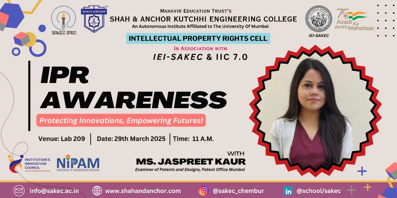 IPR Awarness IEI — Shah and Anchor Kutchhi Engineering College