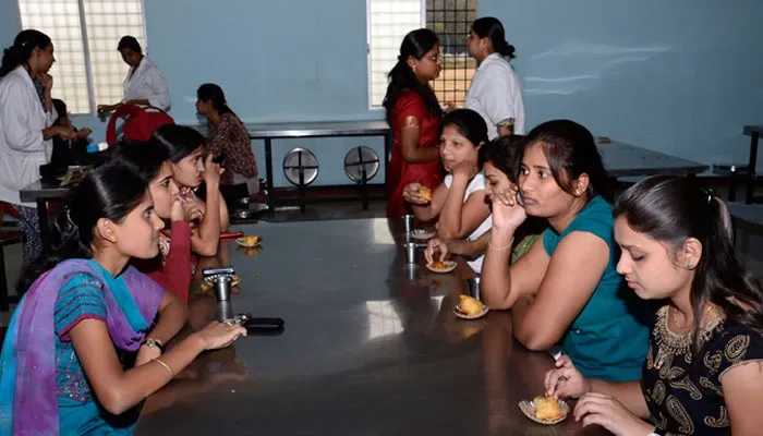 RRCE cafeteria seating area — Rajarajeswari College of Engineering
