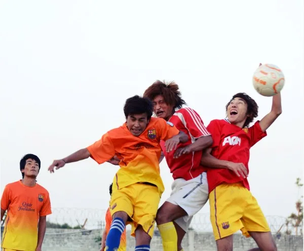 Students playing football — Geeta University