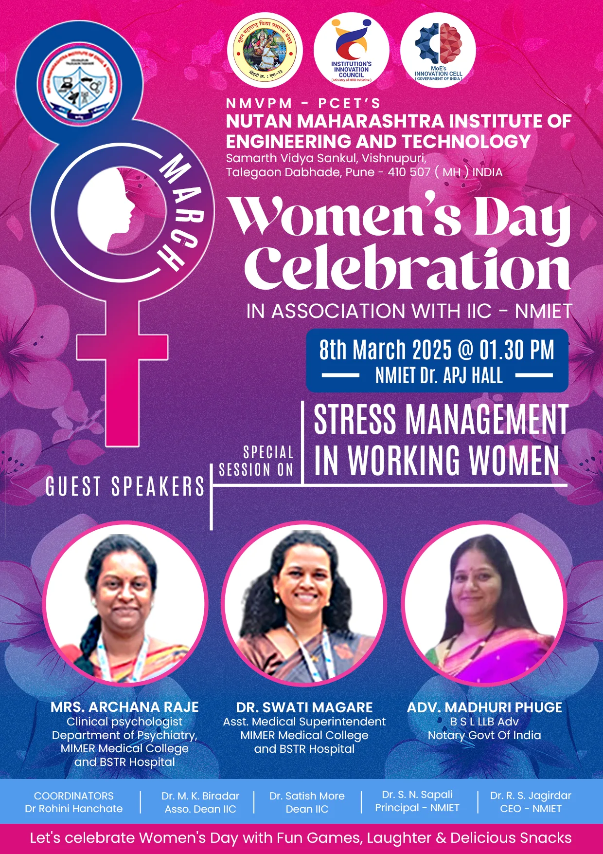 Womens Day 2025 - Satish More B copy — Nutan Maharashtra Institute of Engineering and Technology