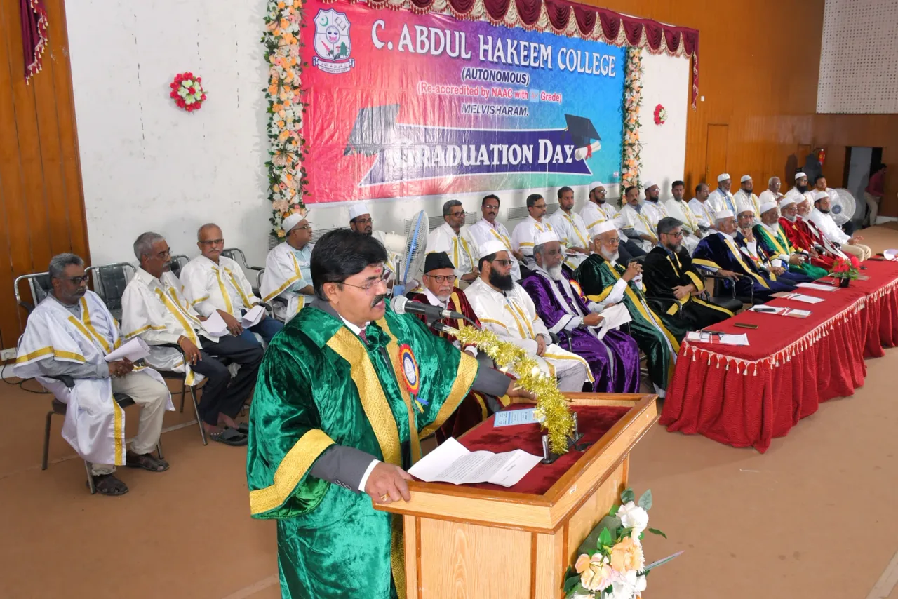 Graduation ceremony — C. Abdul Hakeem College (Autonomous)