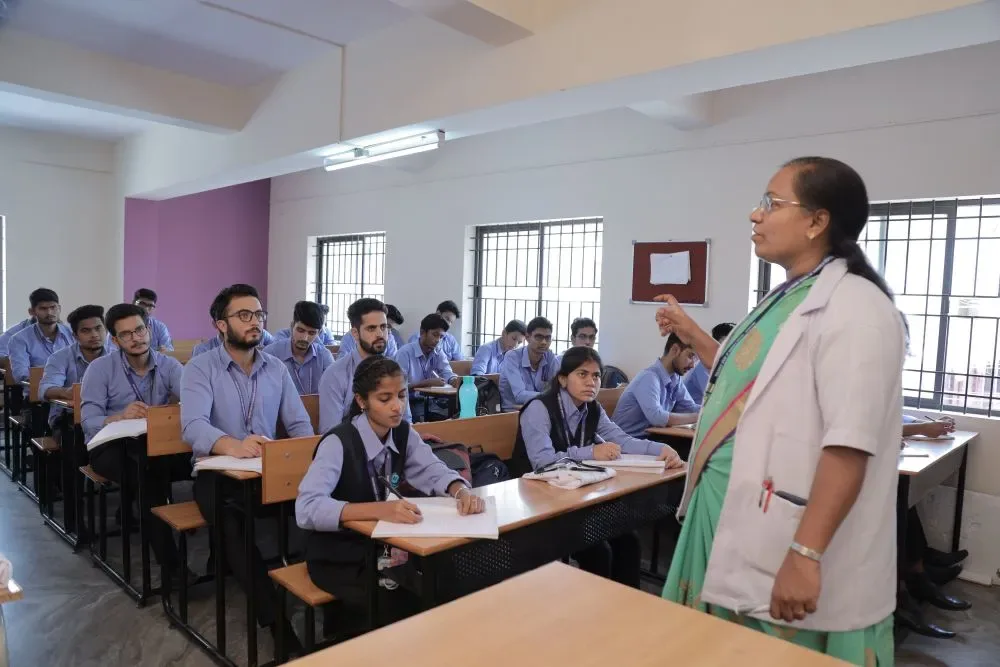 Nursing students attending a classroom lecture — Manjushree School & College of Nursing
