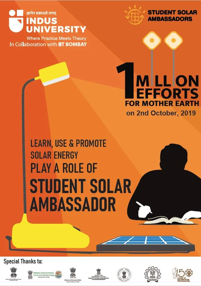 Student Solar Ambassador Workshop — students participating in solar ambassadors training — Indus University