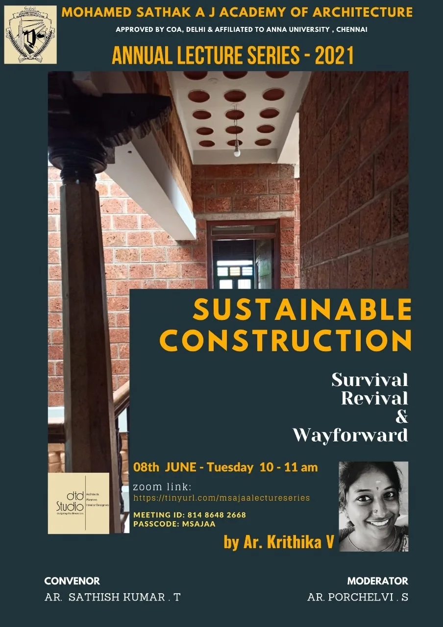 Sustainable Construction lecture — Mohamed Sathak A.J. Academy of Architecture