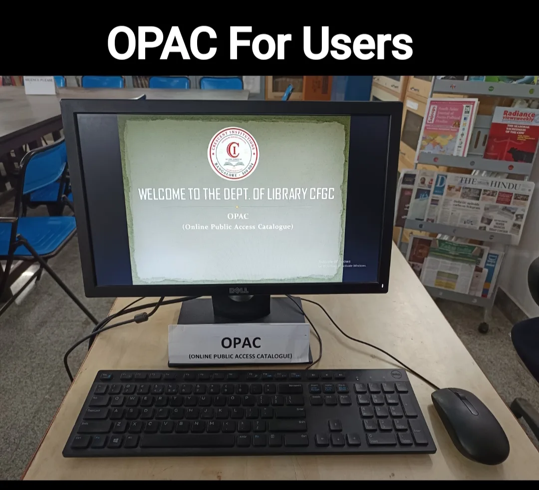 OPAC Terminals — Crescent First Grade College For Women