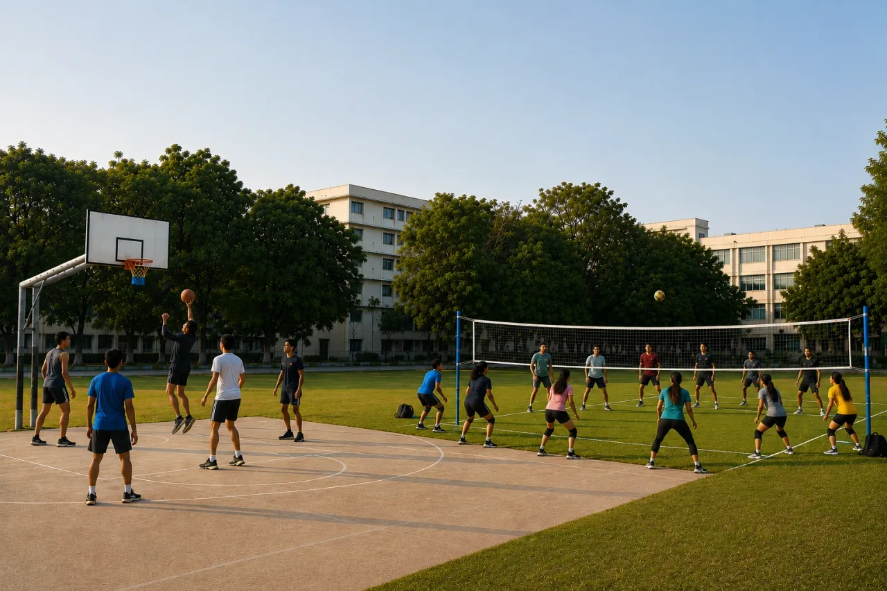 Sports facilities on campus — Pallavi Engineering College