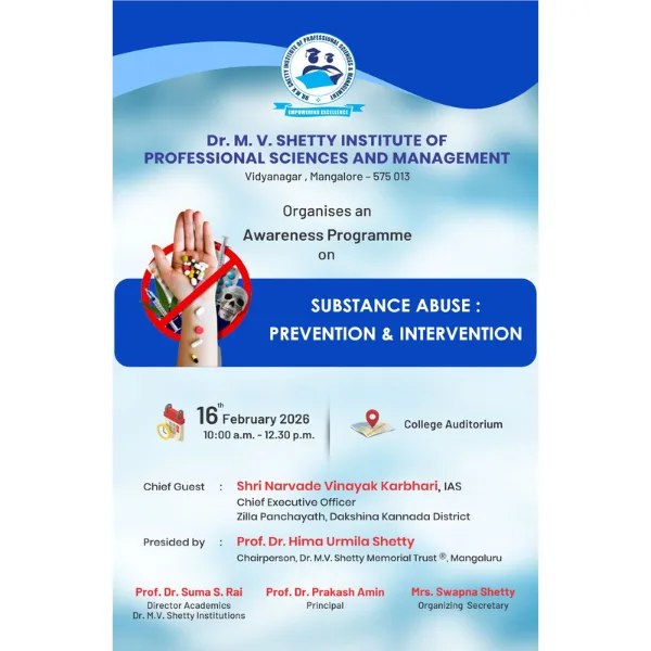 Dr. M. V. Shetty Institute of Professional Sciences and Management (IPSM) organized the IPSM Awareness Program 2026