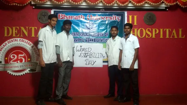 International disability day conducted on 03 Dec 2014 — Sree Balaji College of Physiotherapy