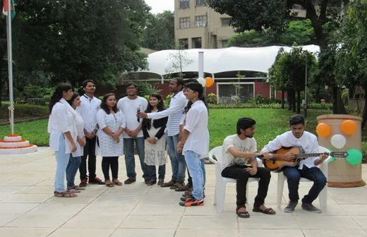 Students of SPCE performing during Independence Day — Bharatiya Vidya Bhavan's Sardar Patel College of Engineering