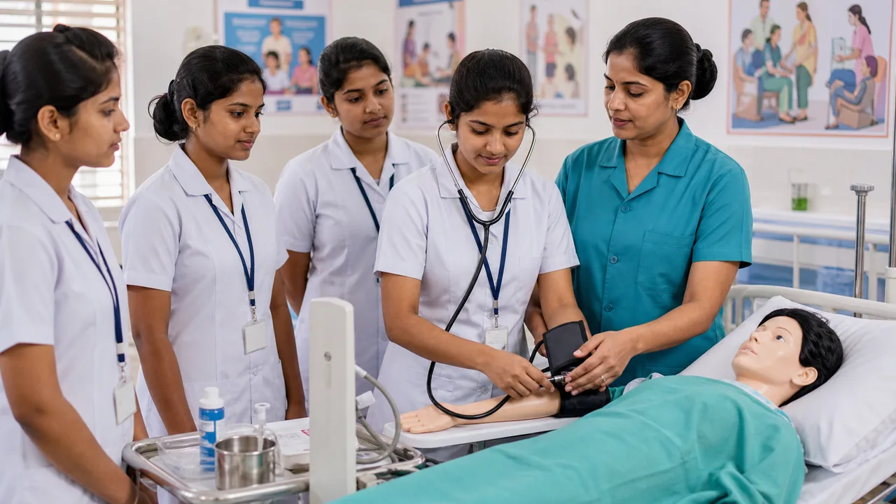 Nursing care training — Bhandara Paramedical College