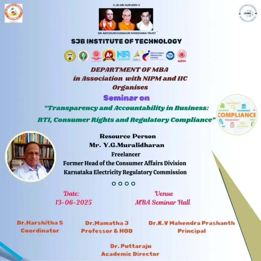 Workshop or training event at SJBIT — SJB Institute of Technology