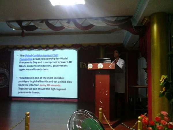 World Neumonia Day conducted on 12 Nov 2014 — Sree Balaji College of Physiotherapy