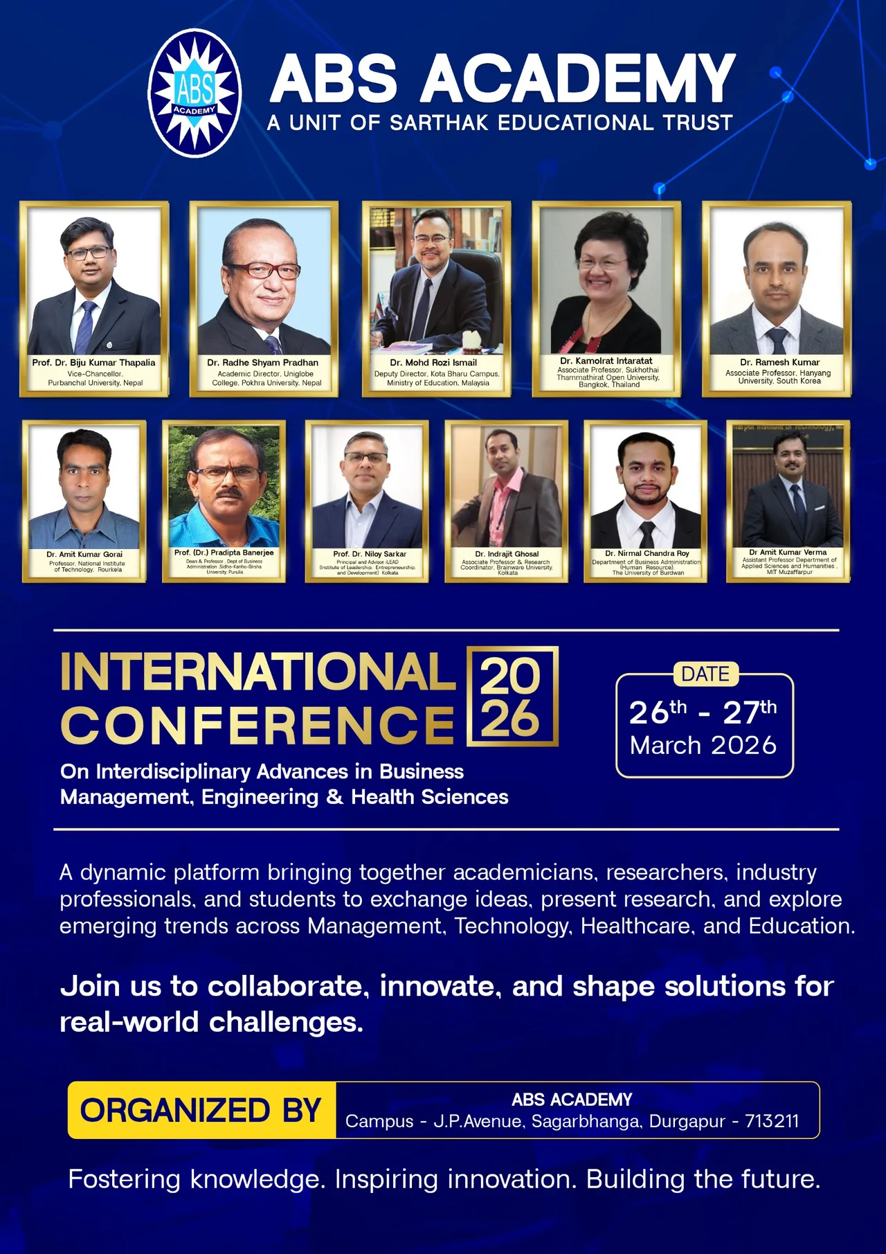 International Conference on Management, Health Science and Technology — ABS Academy of Science Technology and Management