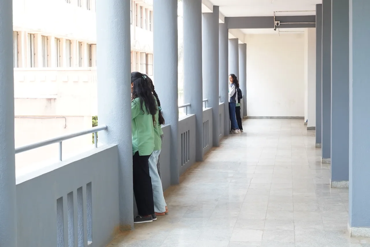 Students in corridor — Vidhyashekhar College of Physiotherapy