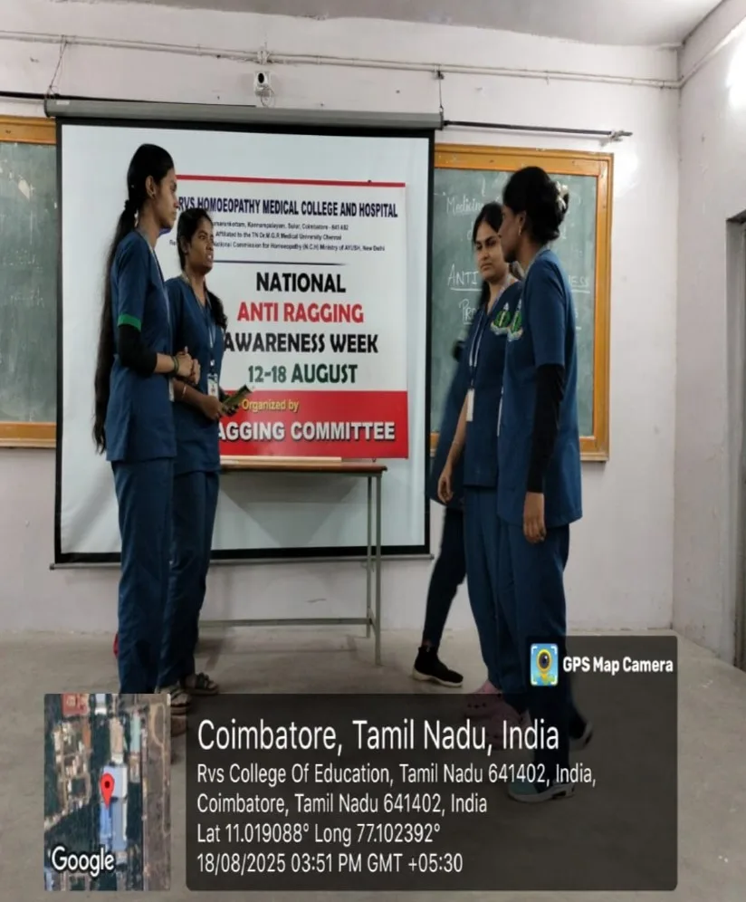 Anti-Ragging Awareness Day and Week — RVS Homoeopathy Medical College and Hospital
