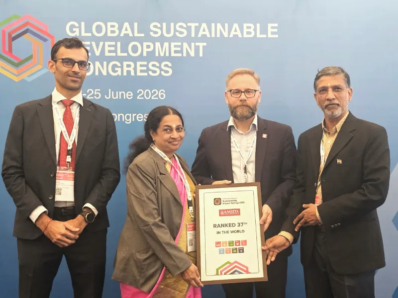 Amrita University Ranked 37th in the World in THE Sustainability Impact Ratings 2026 — Amrita School of Pharmacy
