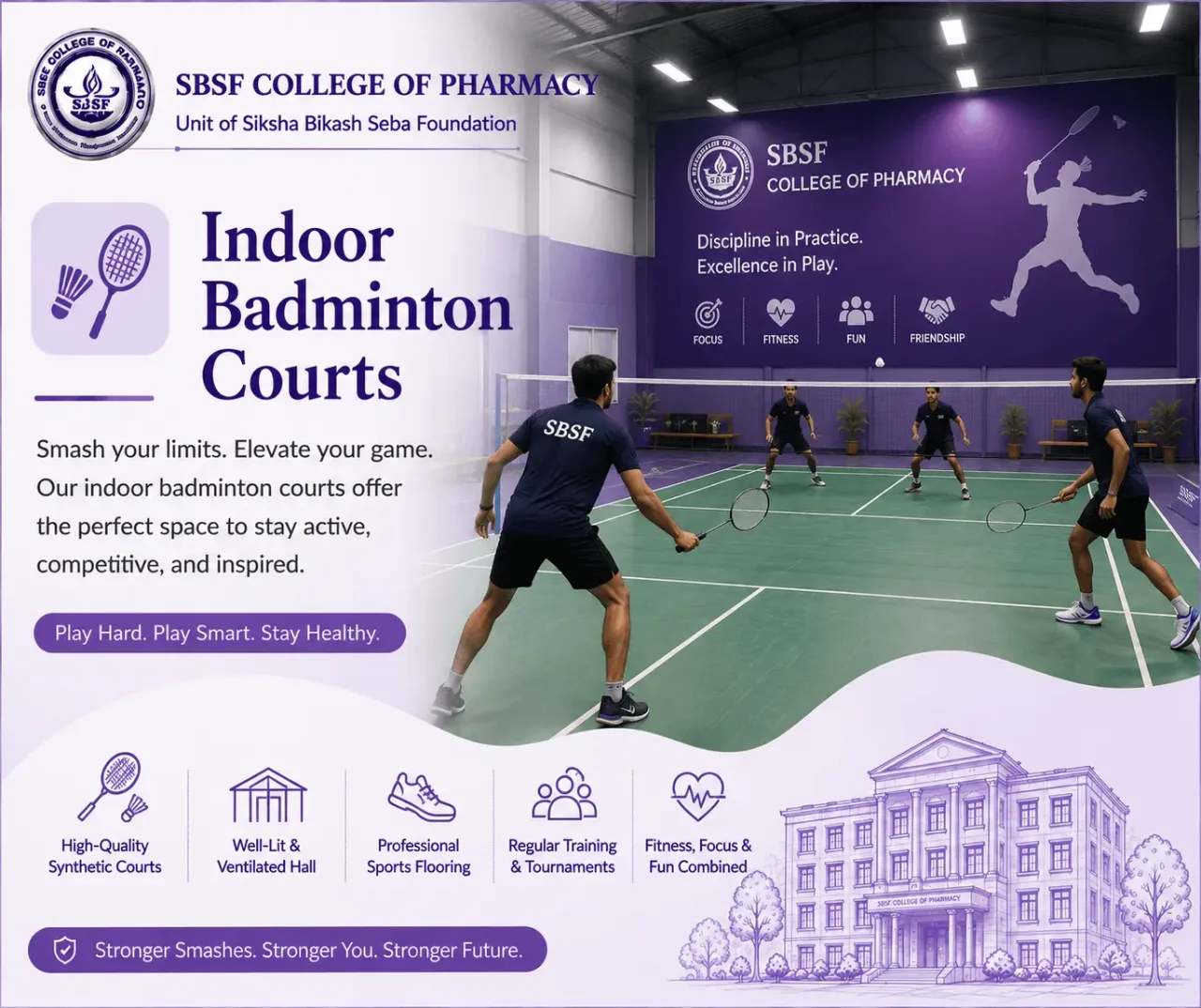 Badminton Court — sbsf-college-of-pharmacy-memari