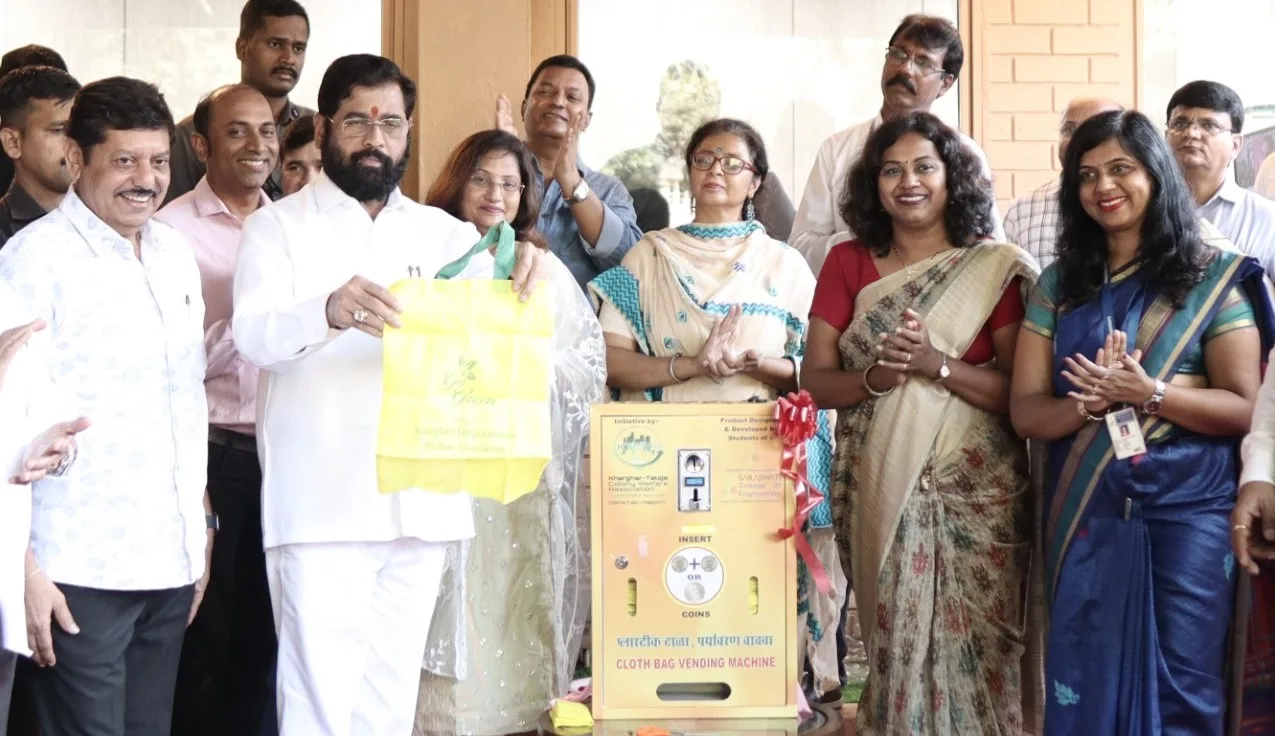 Maharashtra CM Eknath Shinde at Saraswati engineering Kharghar College — Saraswati College of Engineering