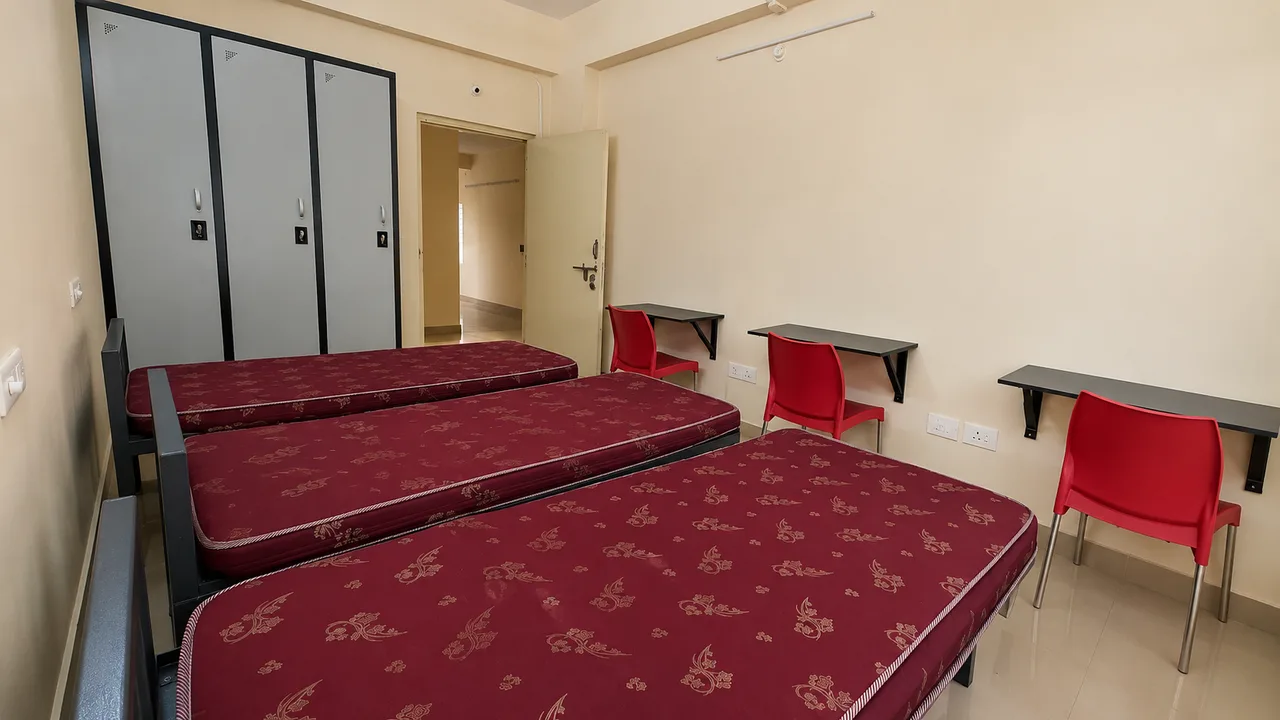 Boys Hostel Rooms 3 sharing — Maharaj Vijayaram Gajapathi Raj College of Engineering (Autonomous)