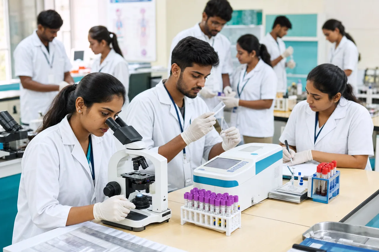 DMLT medical laboratory training — Bhandara Paramedical College