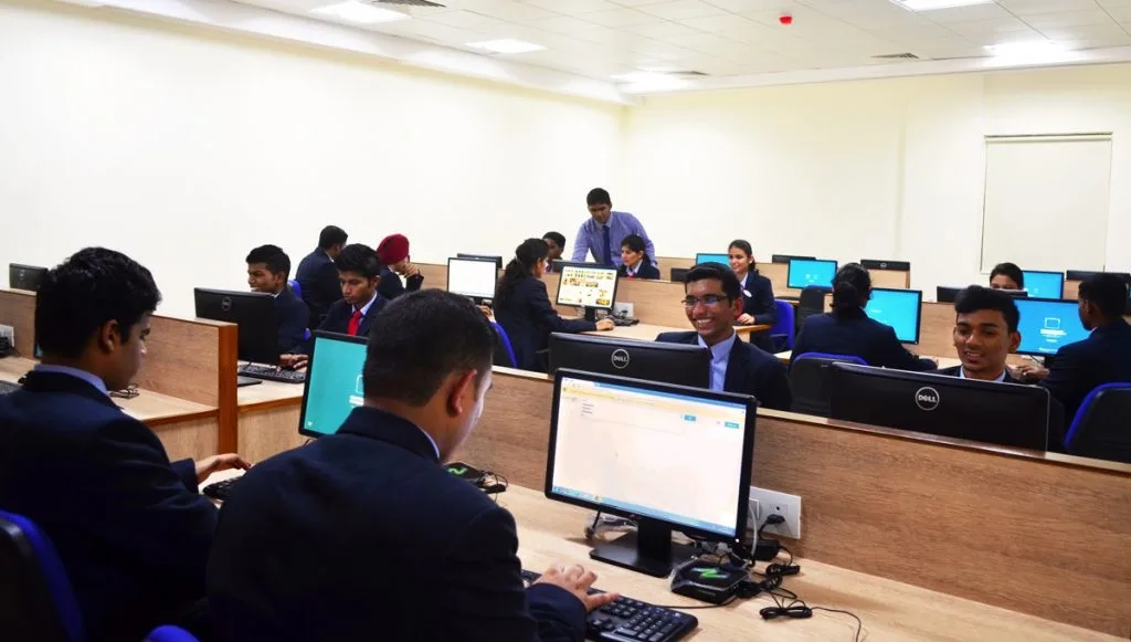 Students working at computer stations — V. M. Salgaocar Institute of International Hospitality Education