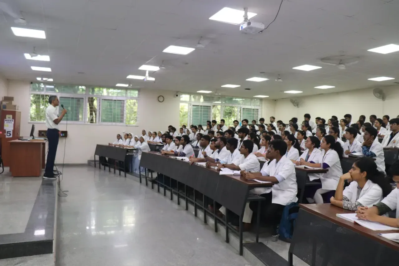 MBBS students in a lecture hall at St. John's Medical College, Bengaluru