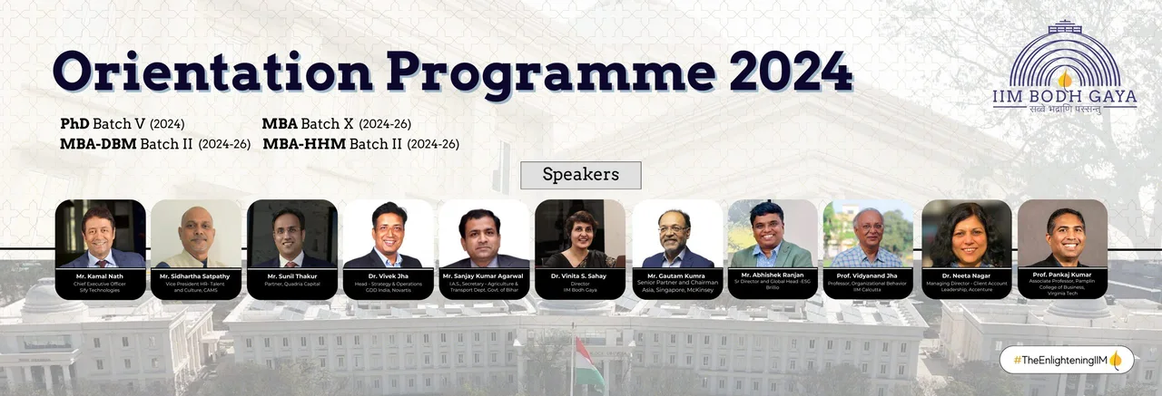 MBA orientation 2024 — Indian Institute of Management Bodh Gaya