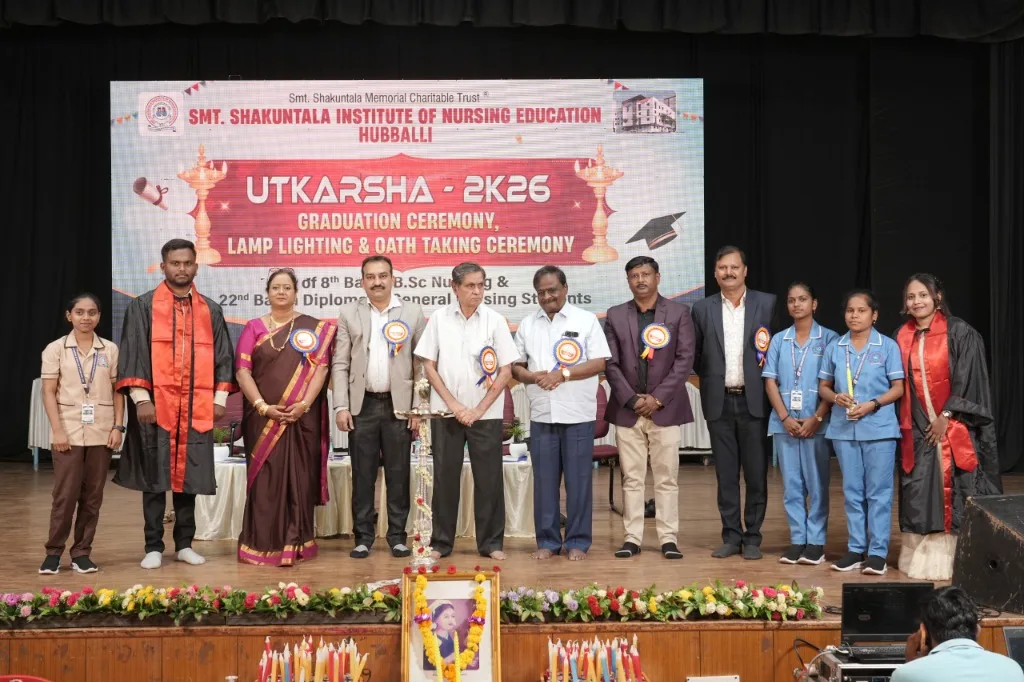 Dignitaries Lamp Lighting Oath Ceremony — Smt. Shakuntala Institute of Nursing Education