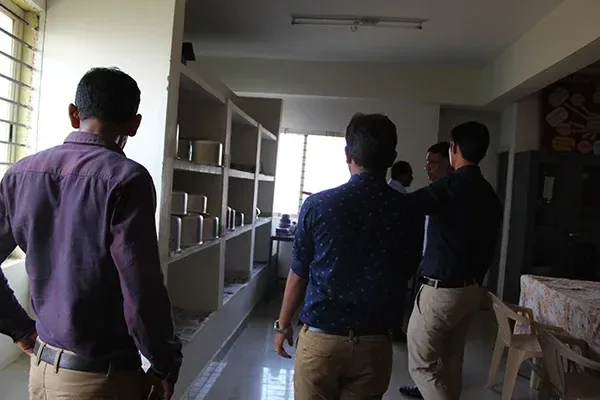 Institutional library and reading facility during an inspection — Kumuda School of Nursing