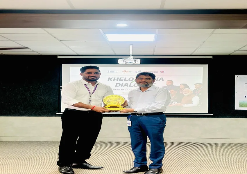 MY Bharat – National Sports Day 2026 – Khelo India Samvaad programme at Yenepoya Pharmacy College & Research Centre — Milagres College