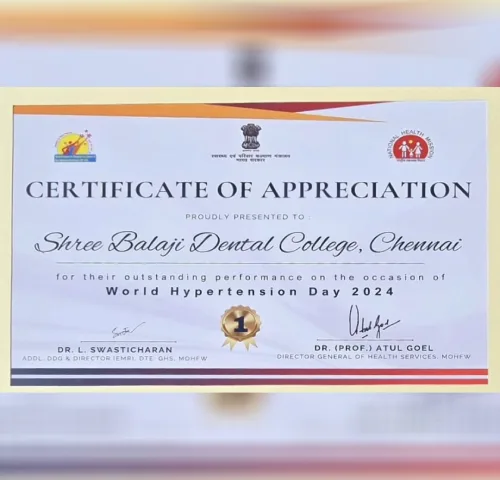 SBDCH Wins Best Dental College Award1 — Sree Balaji Dental College & Hospital
