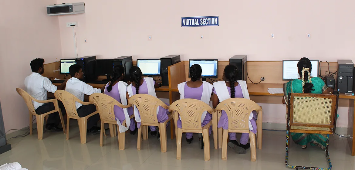 Library interior — Tagore College of Nursing